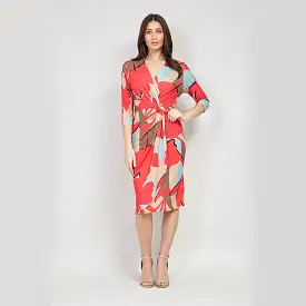 3/4 Sleeve Wrap dress Knot