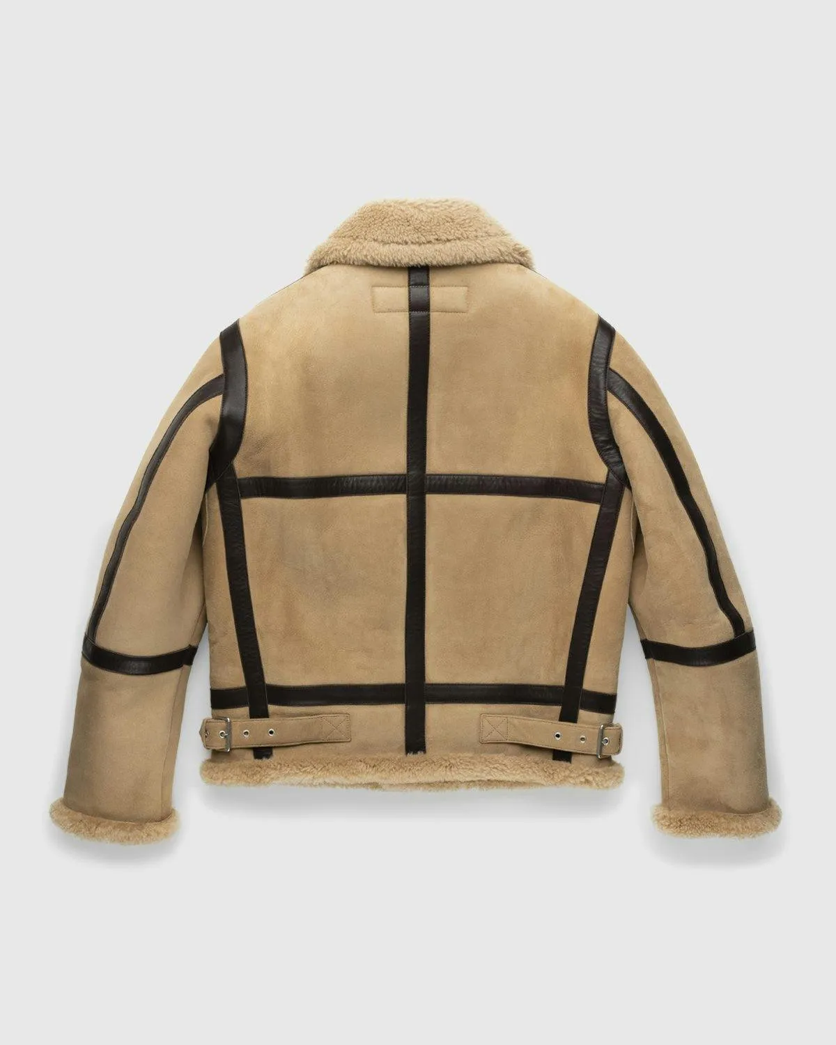 Acne Studios – Shearling Leather Jacket Almond Beige | Highsnobiety Shop