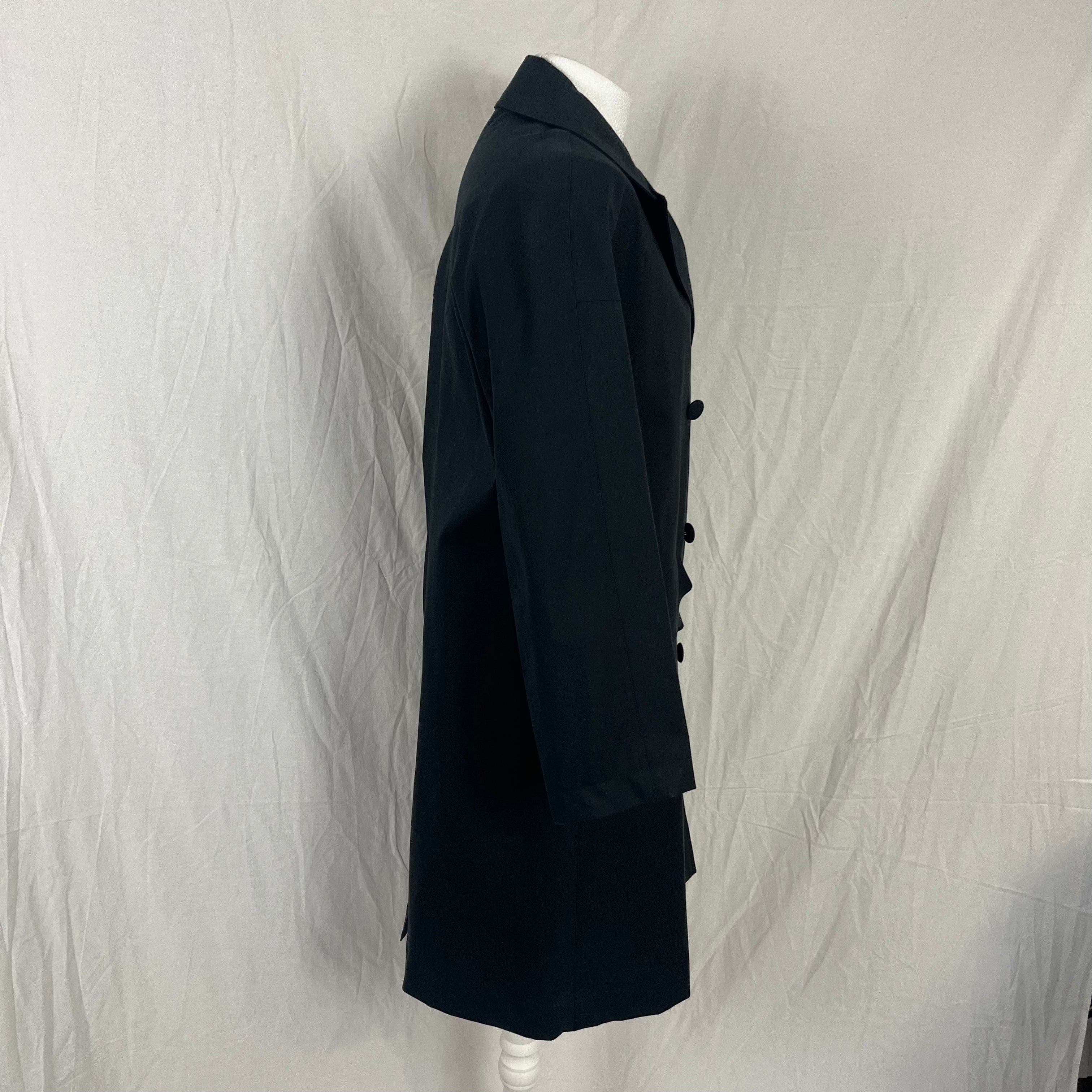 Alaia 2830 Black Coated & Belted Cotton Coat S