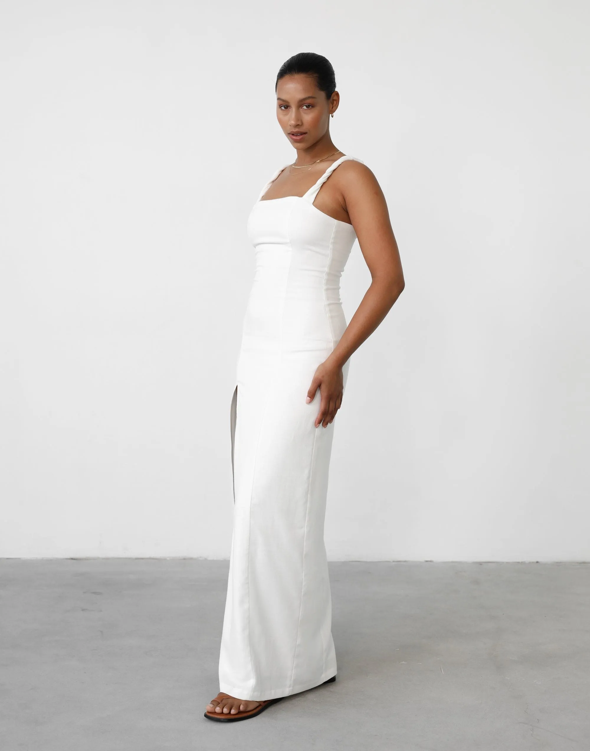 Bacalar Maxi Dress (White)