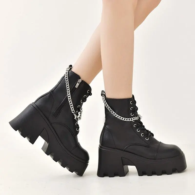 Black Gothic Platform Boots