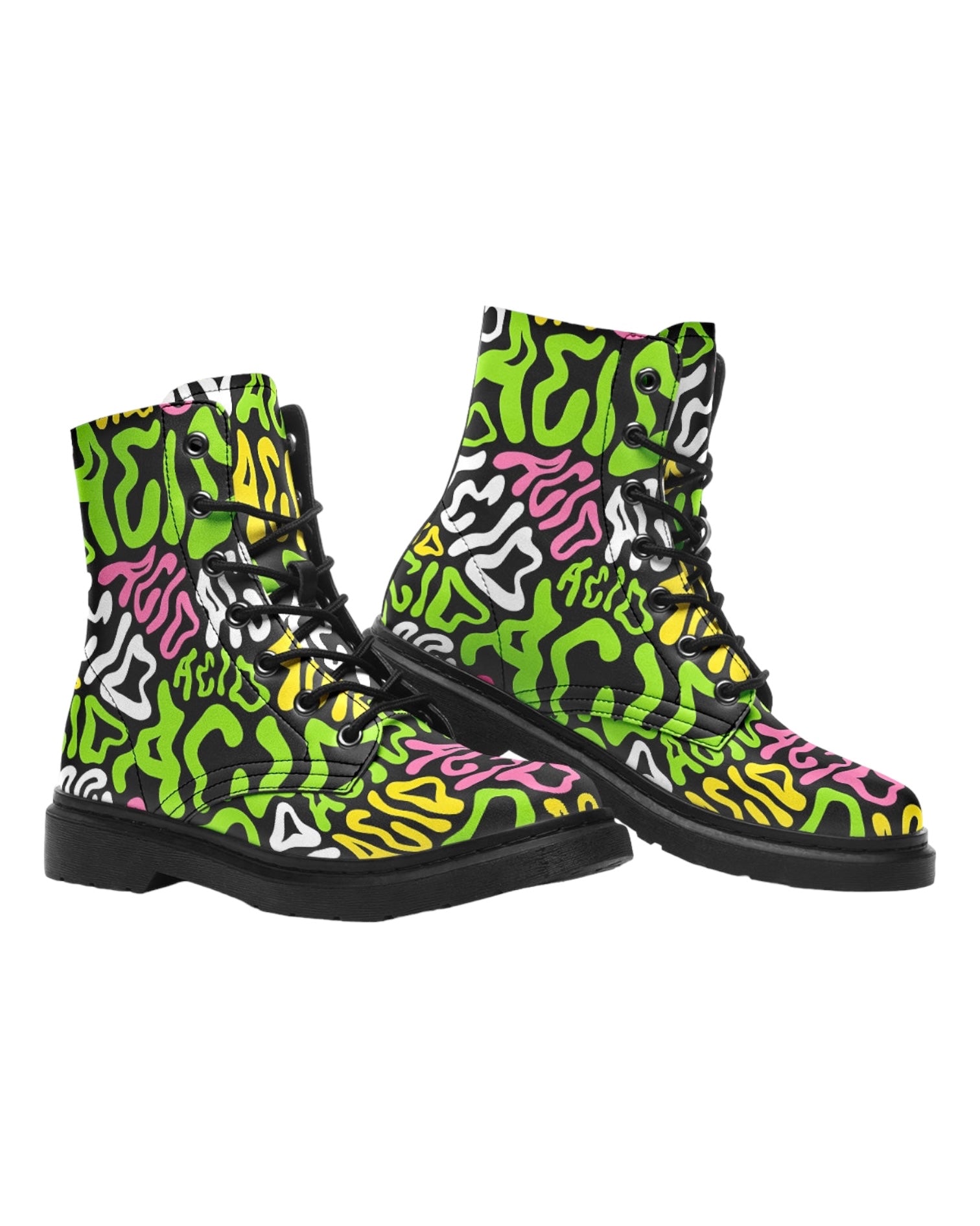 Candy Acid Combat Festival Boots