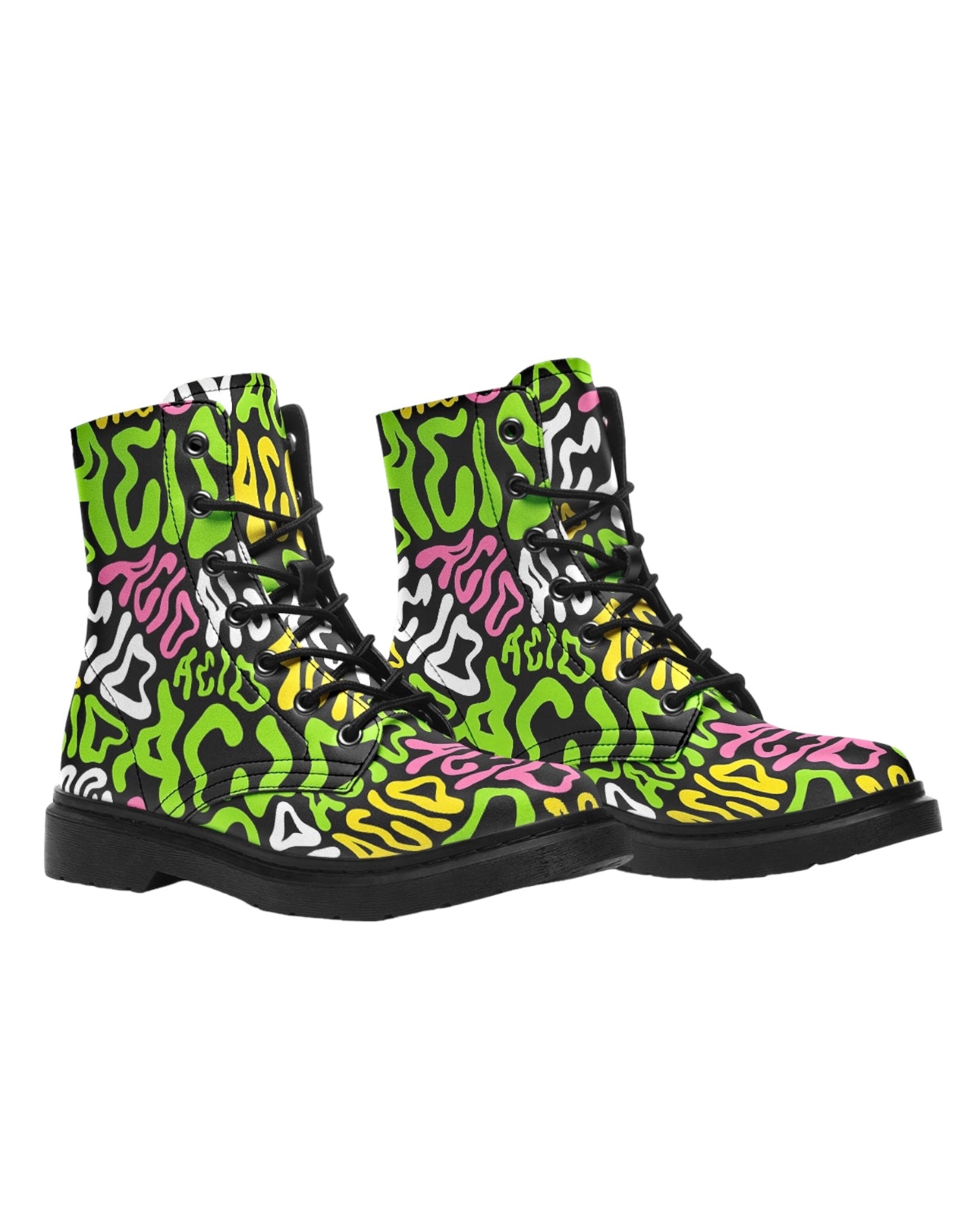 Candy Acid Combat Festival Boots