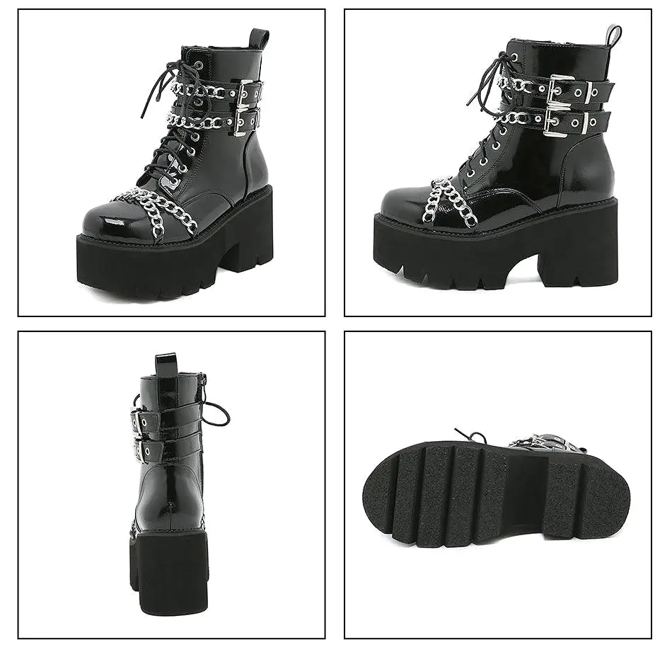 Chains-Buckles Gosh Boots