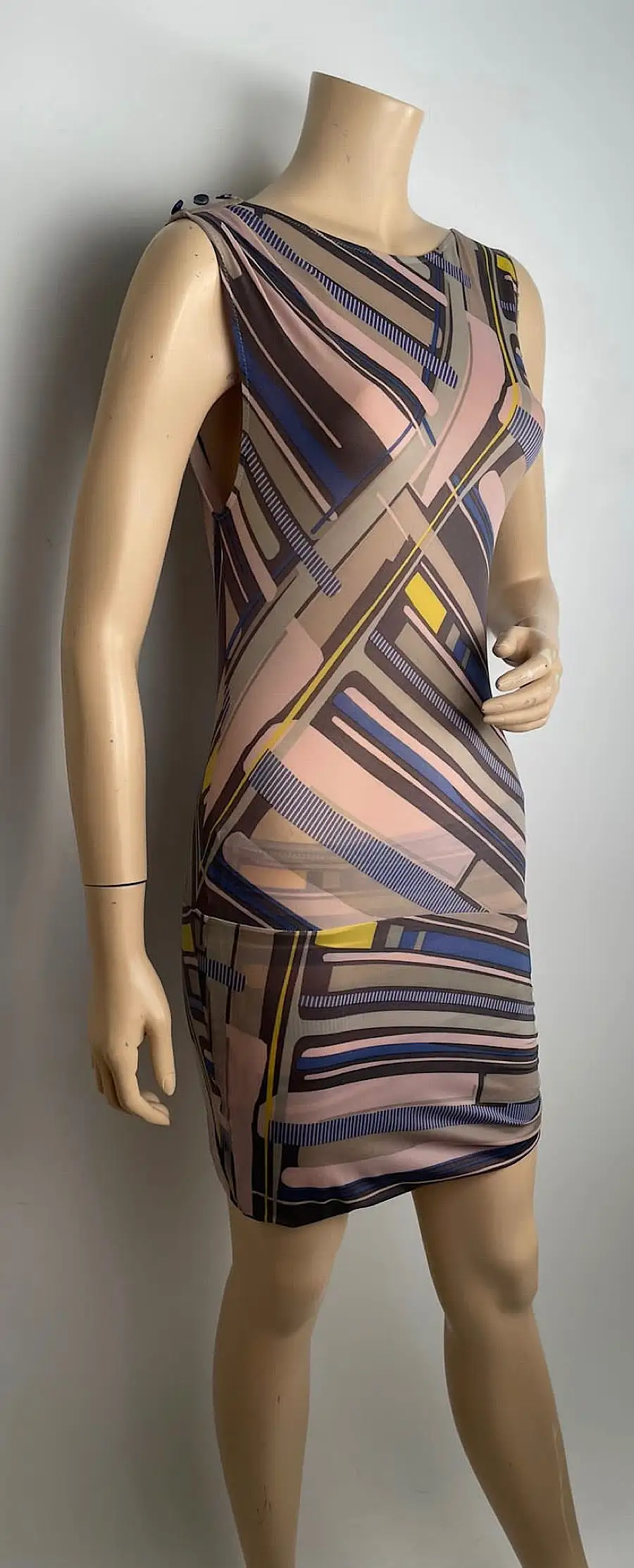 Chanel 09C 2009 Cruise Multicolor Stretchy mini Dress FR 38