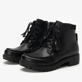 Chevon Embloom Black Boot