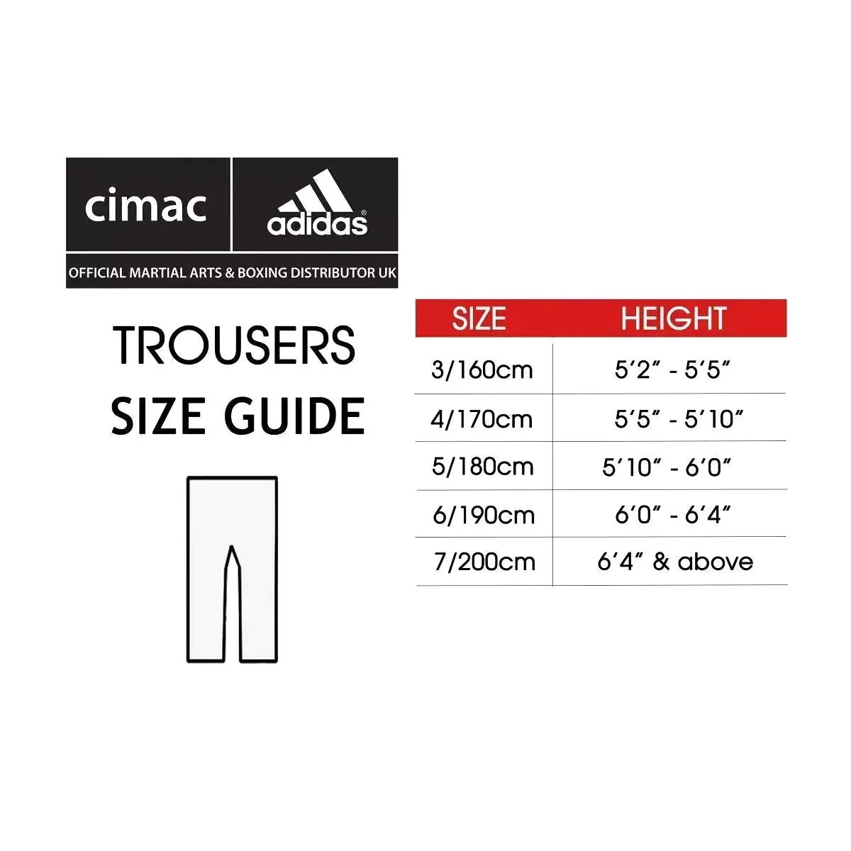 Cimac Karate Gi Trousers Adult Martial Arts Pants