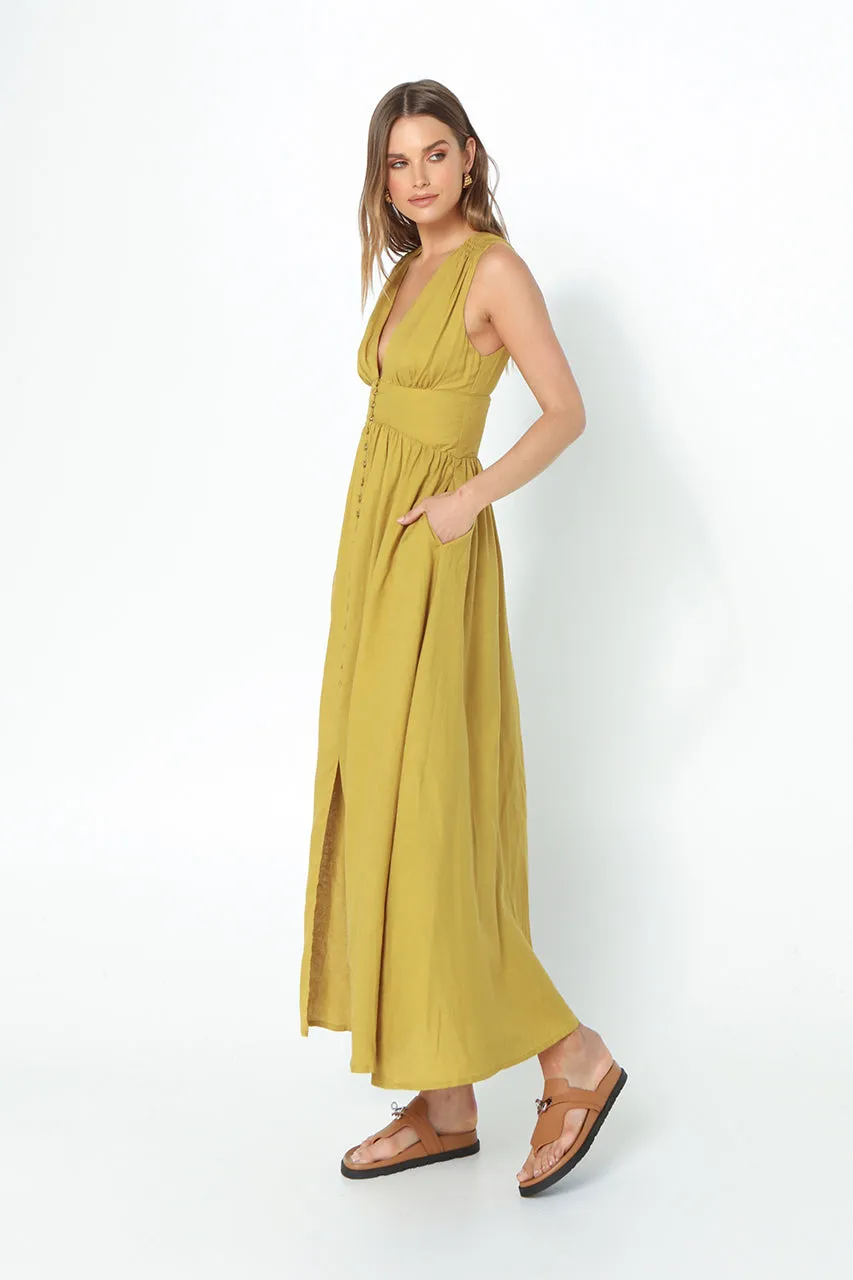 Cleo Maxi Dress | Mustard