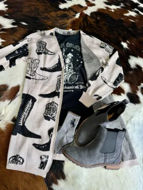 Coralie Cowboy Boots Cardigan