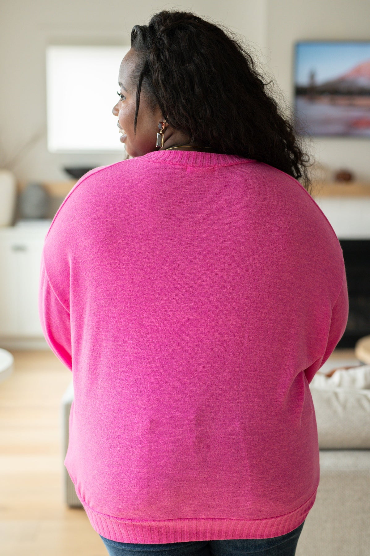 Cozy in Pink Sweater