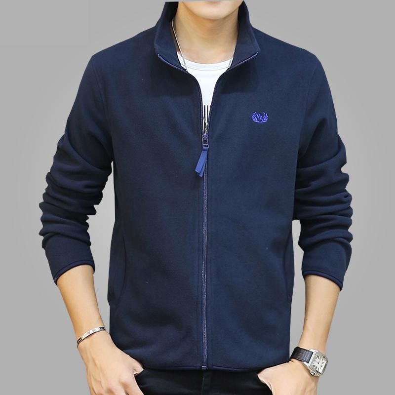 Fashion Men's Spring Casual Slim Fit Fleece Jacket Outerwear