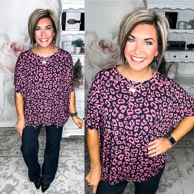 Feeling Free Tunic Top - Black/Magenta