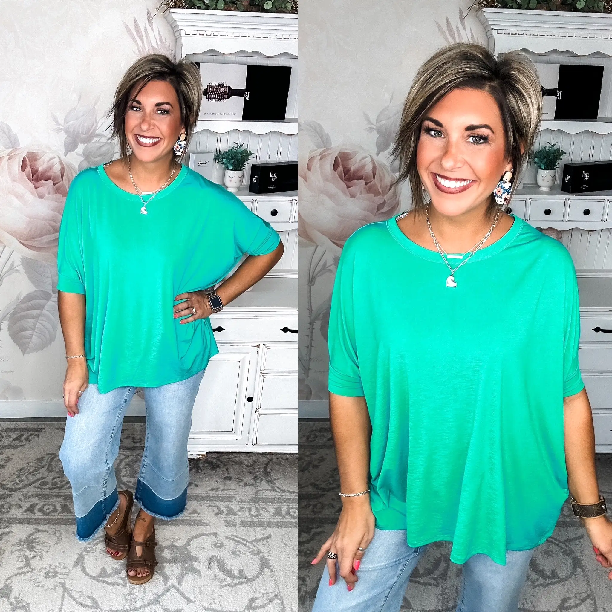 Feeling Free Tunic Top - Emerald