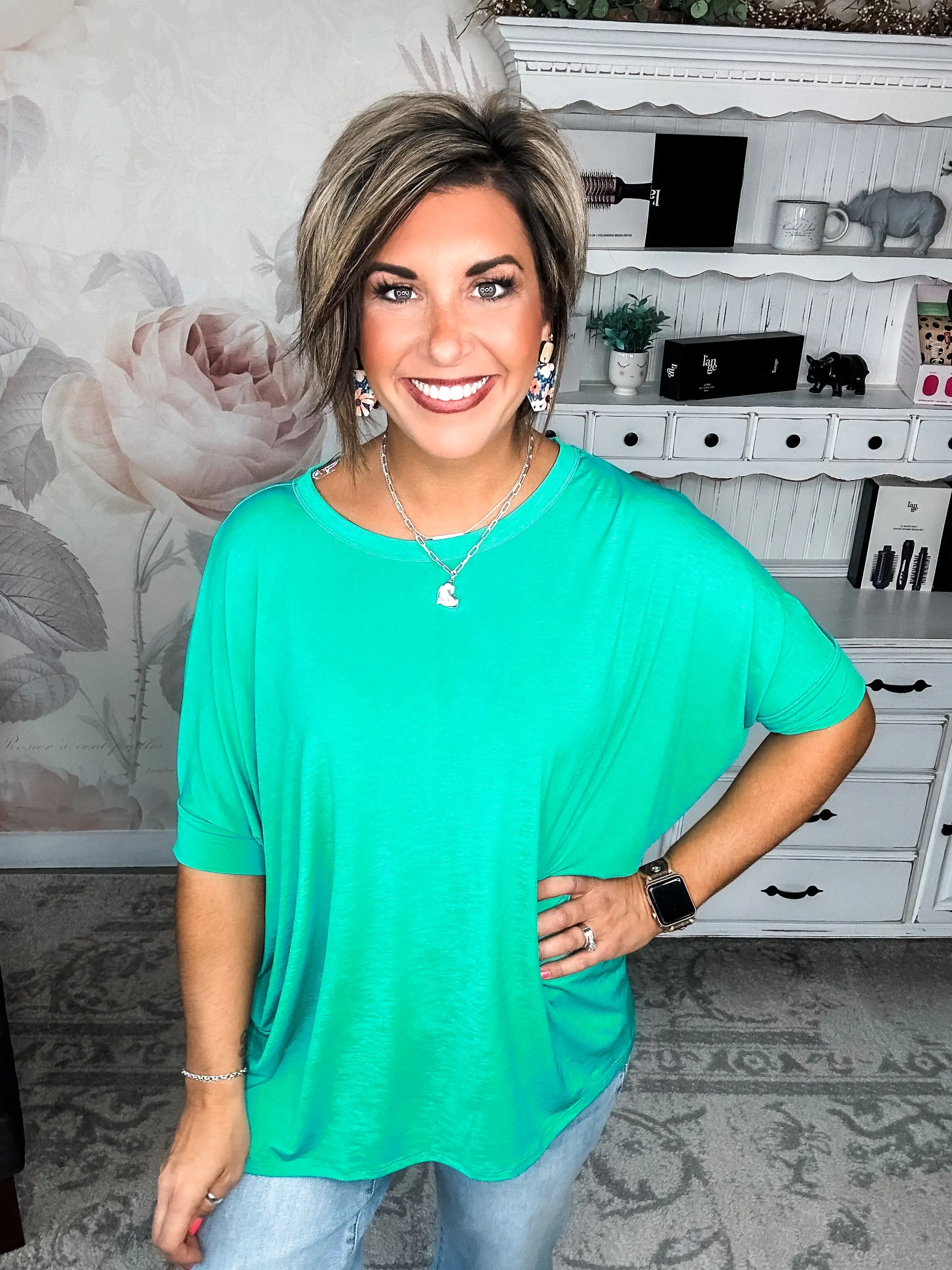 Feeling Free Tunic Top - Emerald