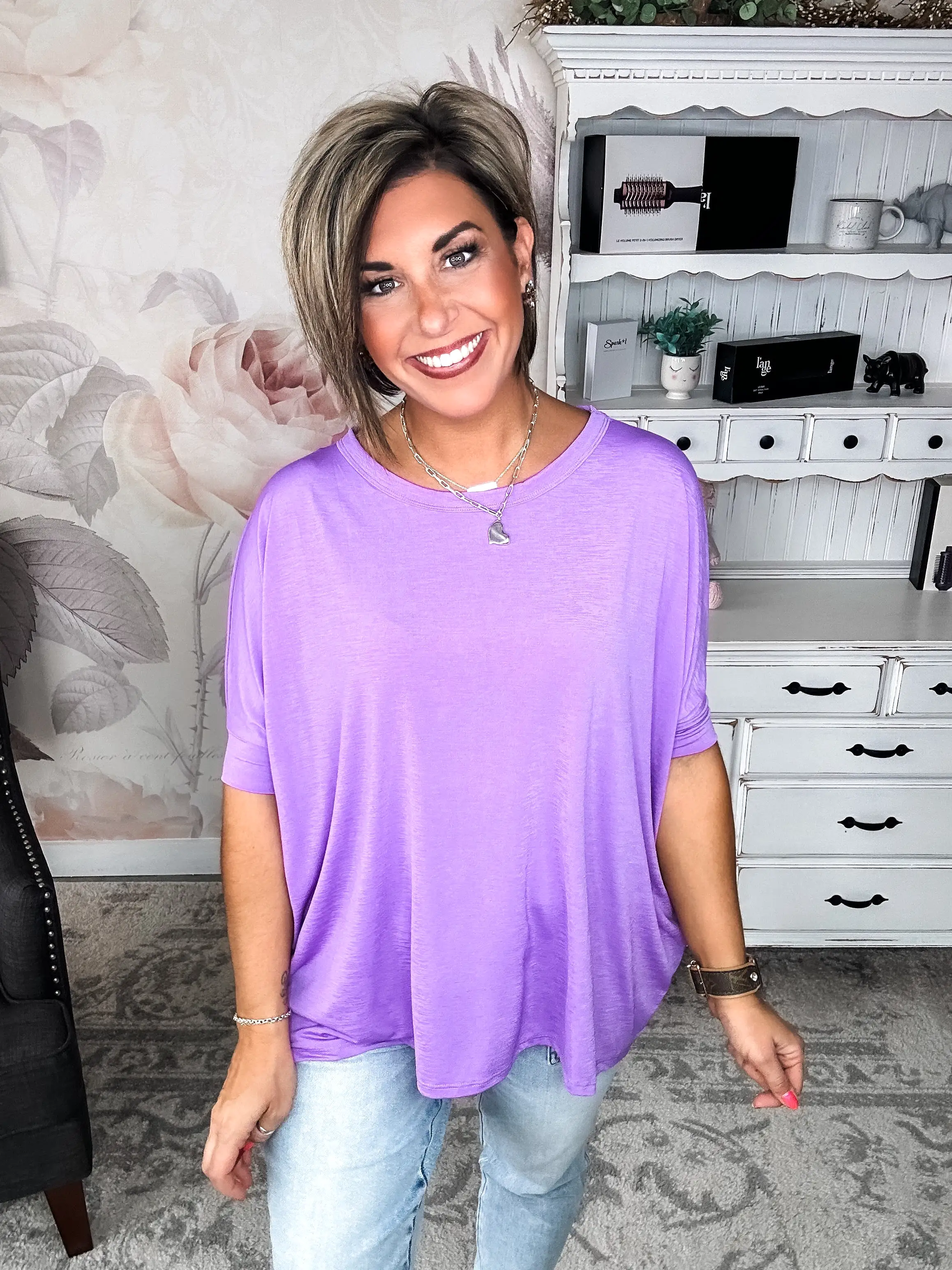 Feeling Free Tunic Top - Lavender