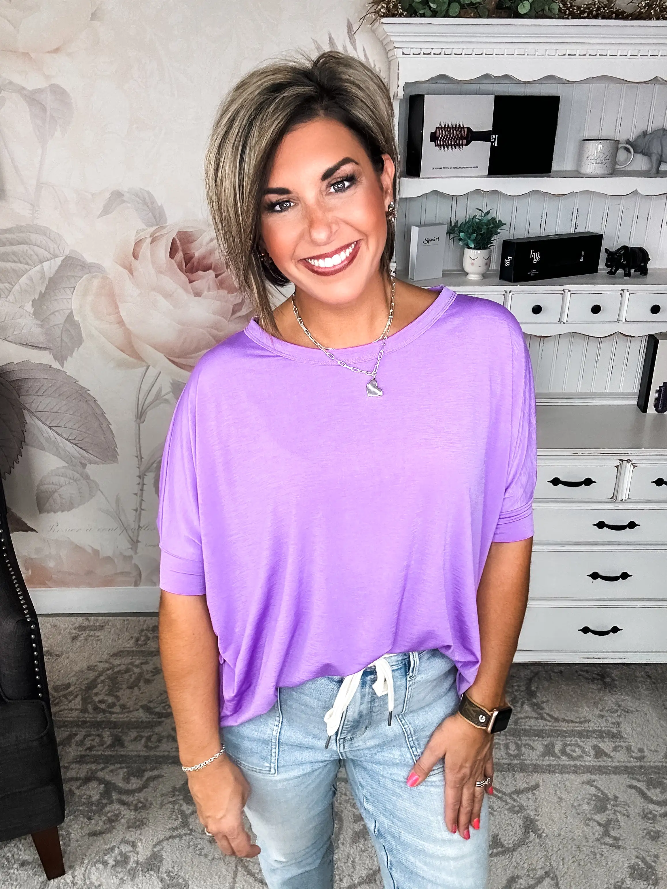 Feeling Free Tunic Top - Lavender