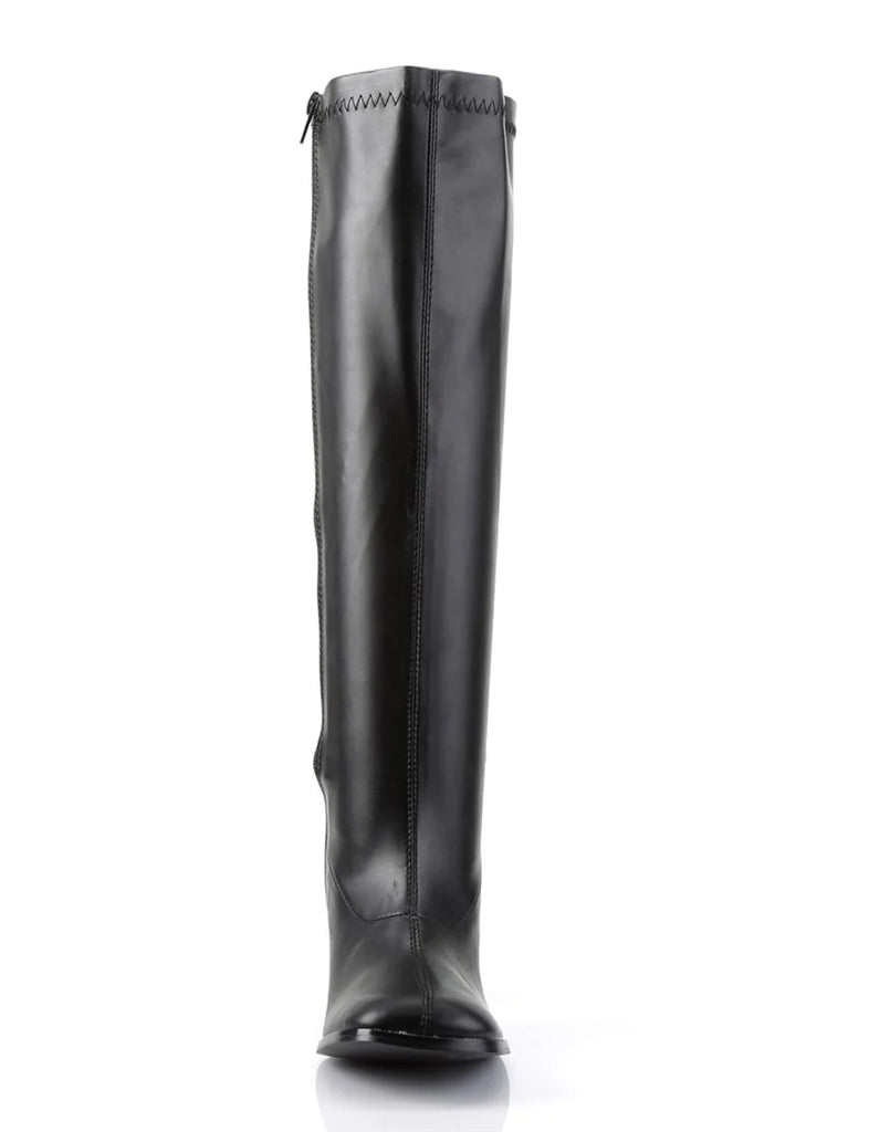 GOGO 300 BOOTS WIDE CALF - BLACK VEGAN LEATHER *PRE ORDER*