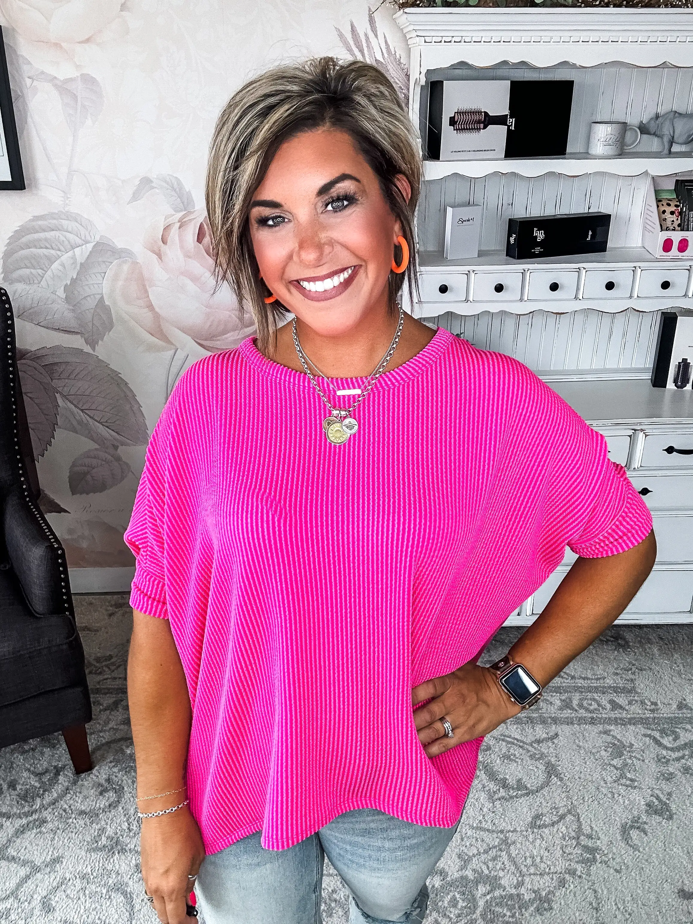 Got It Where I Want It Tunic Top - Hot Pink