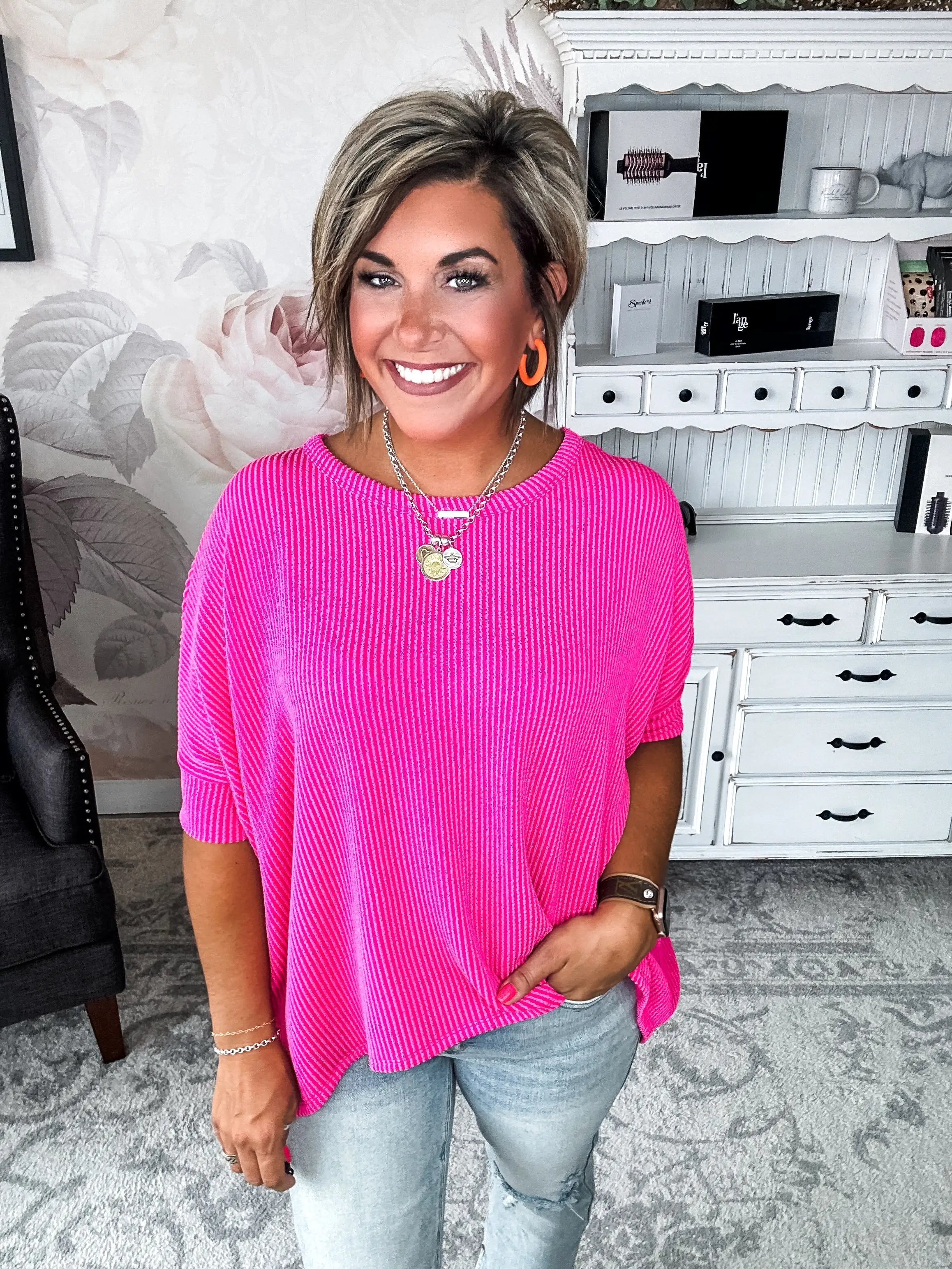 Got It Where I Want It Tunic Top - Hot Pink