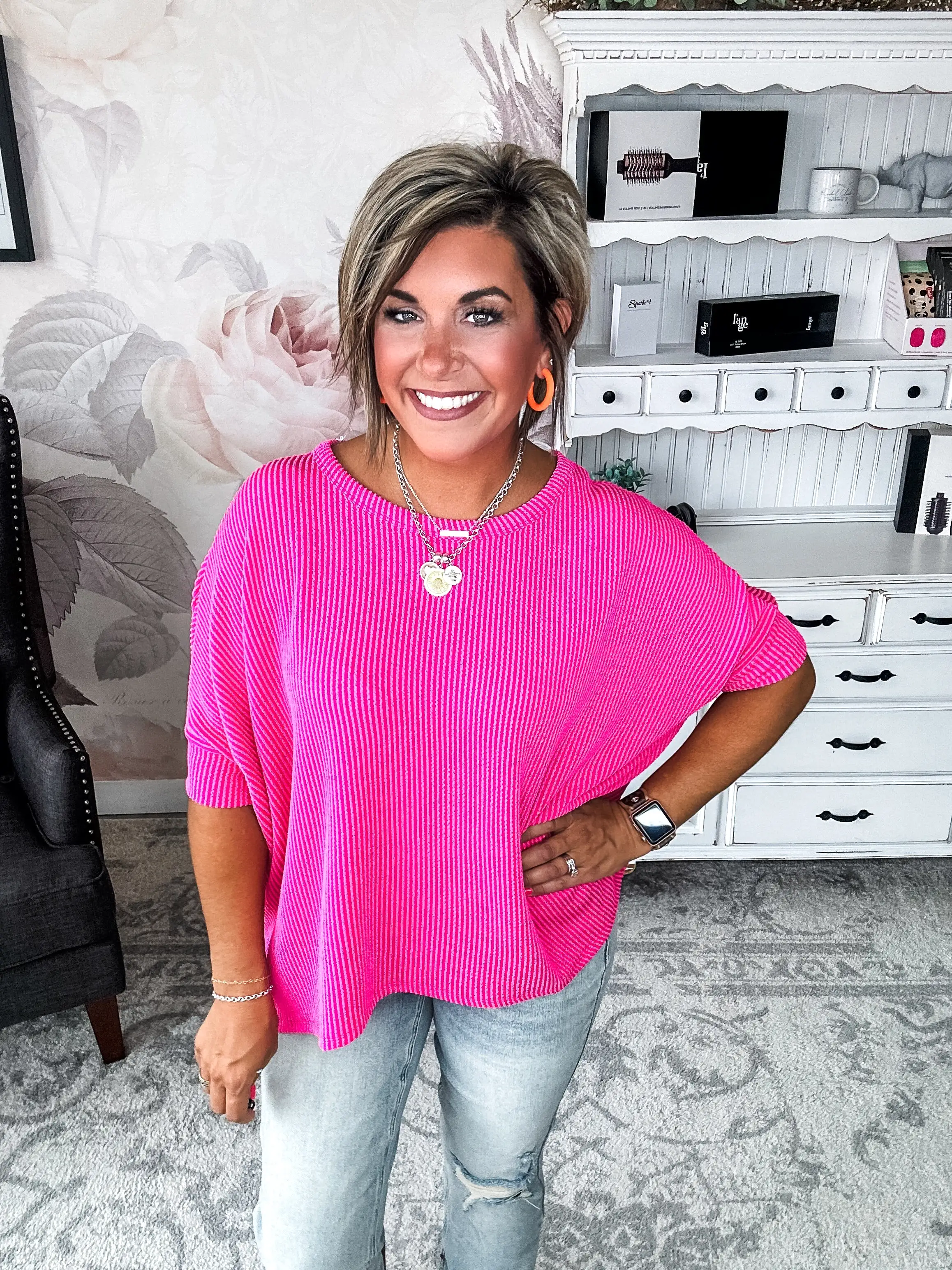 Got It Where I Want It Tunic Top - Hot Pink