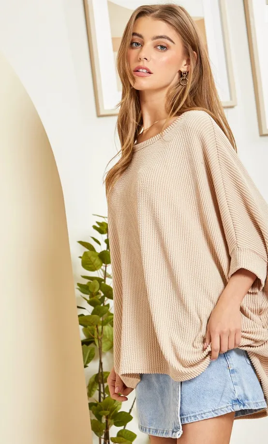 Got It Where I Want It Tunic Top - Taupe