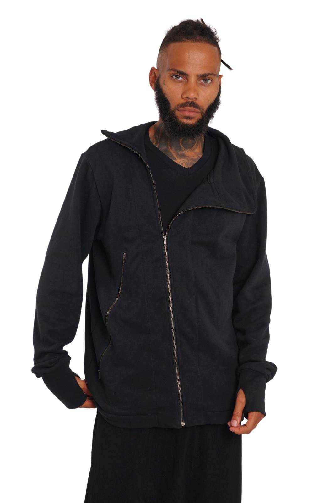 Hilo Mens High Neck Hoodie