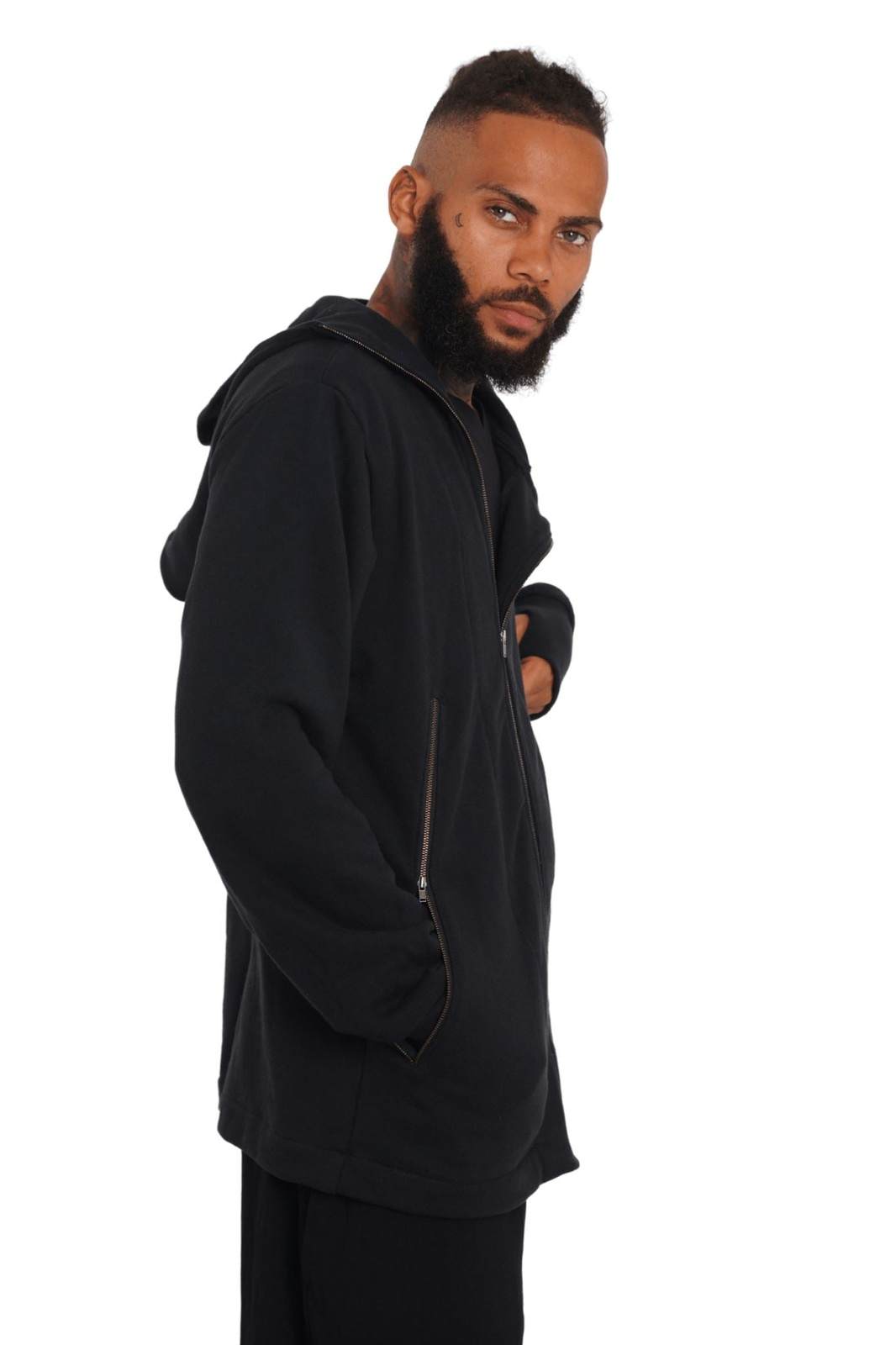 Hilo Mens High Neck Hoodie