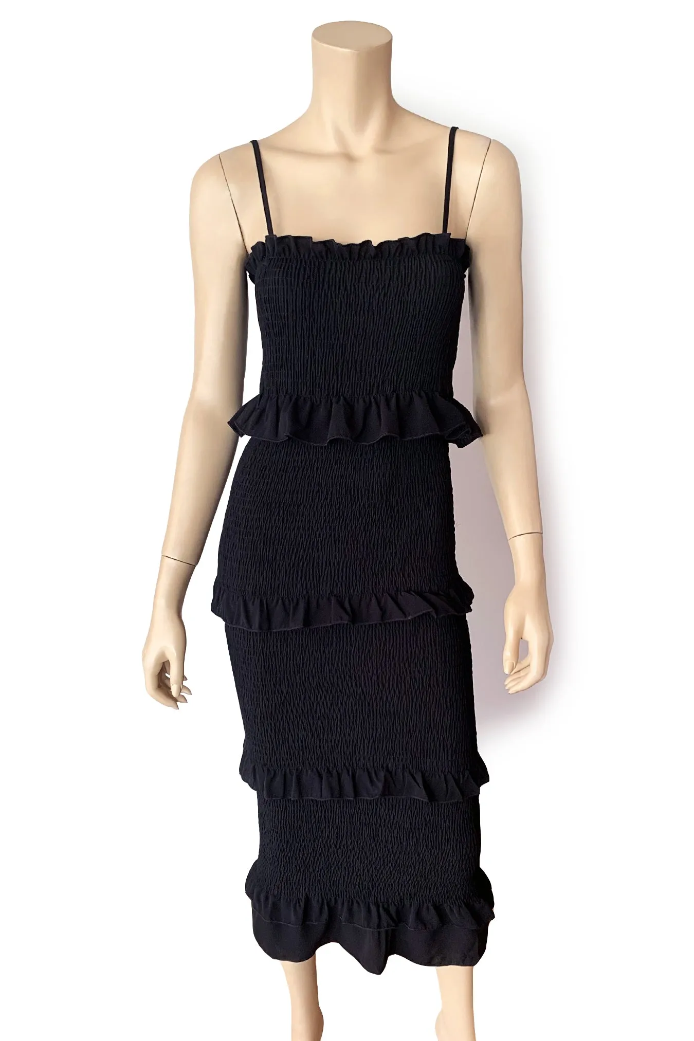 Isla Midi Dress - Black