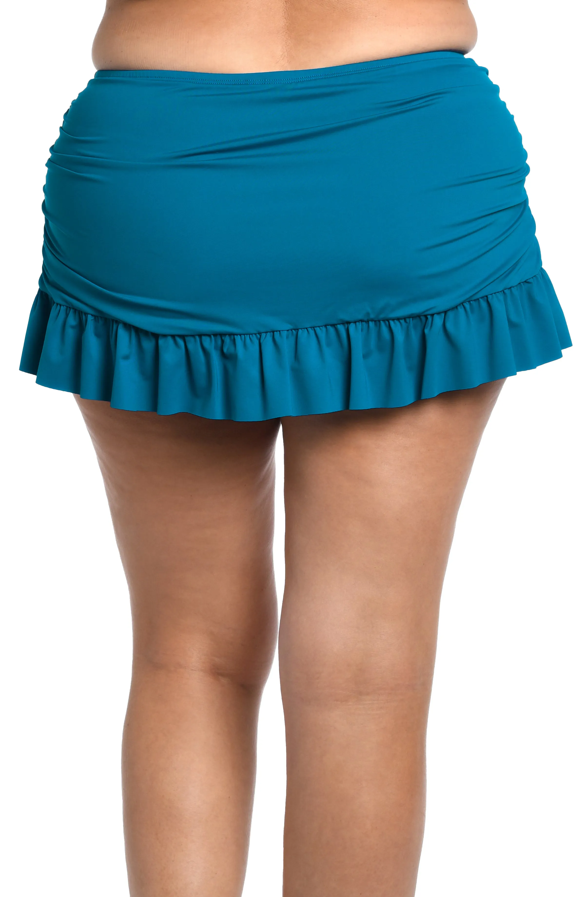 Island Goddess Ruffle Skirted Bottom - Ocean