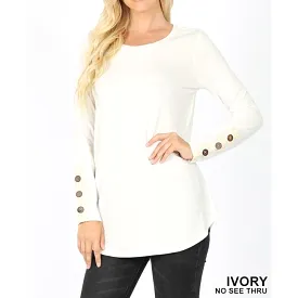 Ivory Tunic w Trimmed Cuff