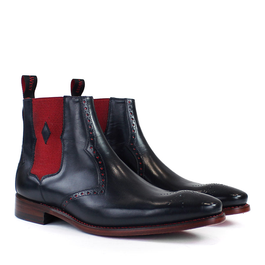 Jeffery West - The Duke Hunger-B Chelsea Boots in Indigo