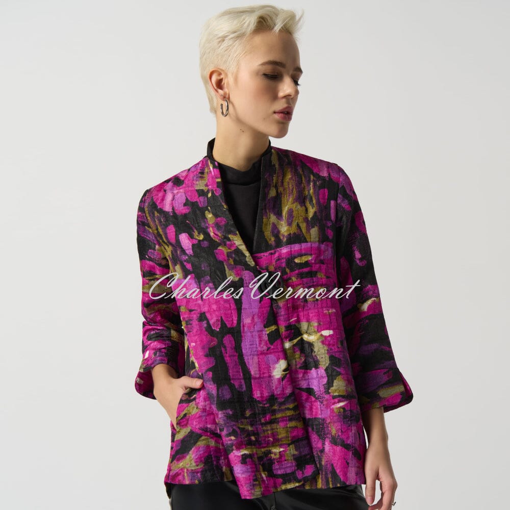 Joseph Ribkoff Abstract Print Jacquard Jacket - Style 233192