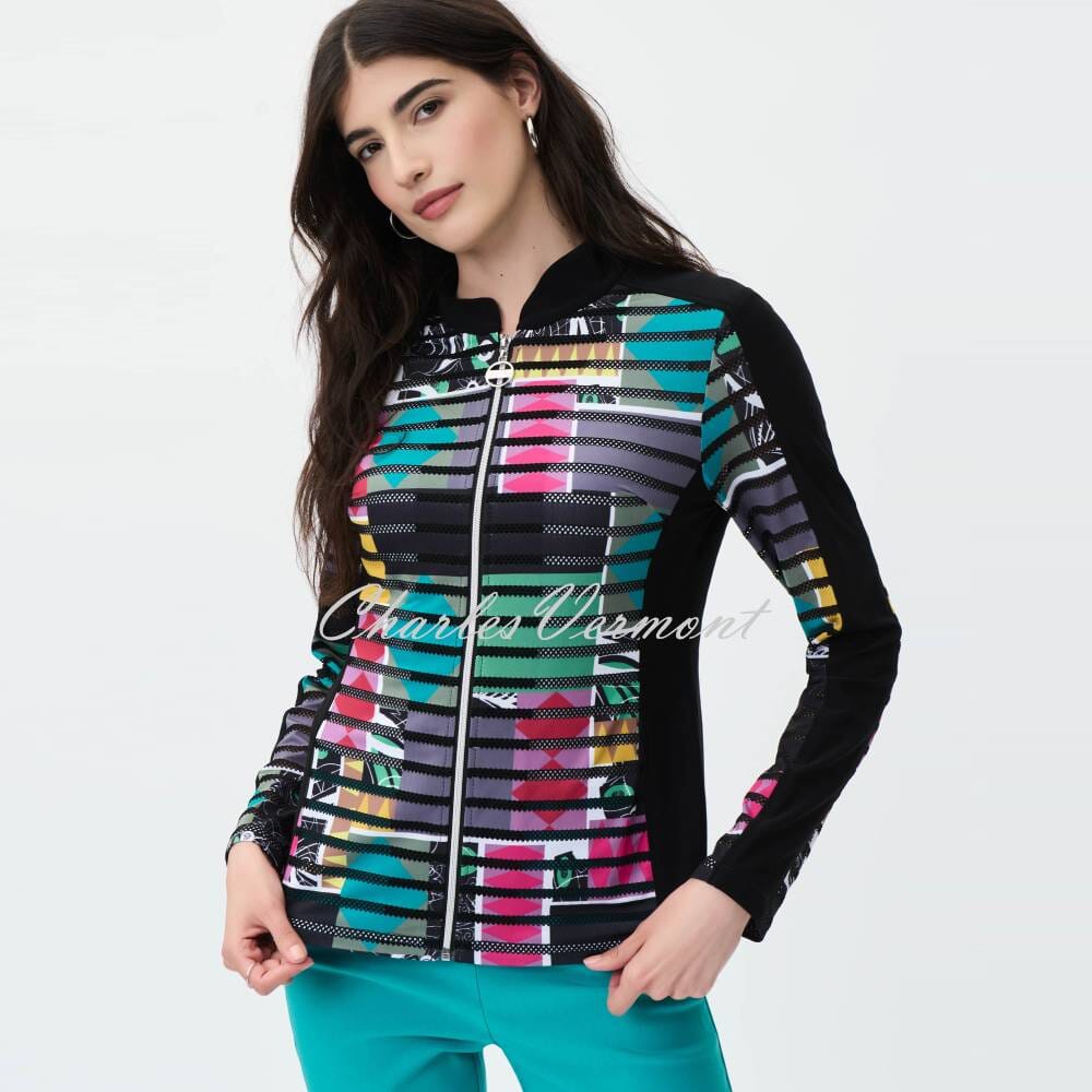 Joseph Ribkoff Shadow Stripe Patterned Jacket - Style 231180