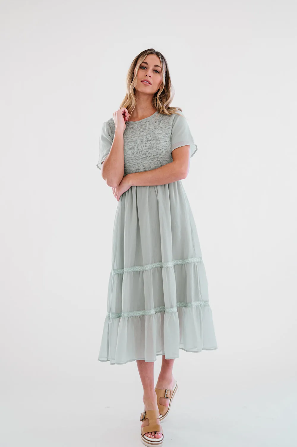 Kanyan Green Midi Dress