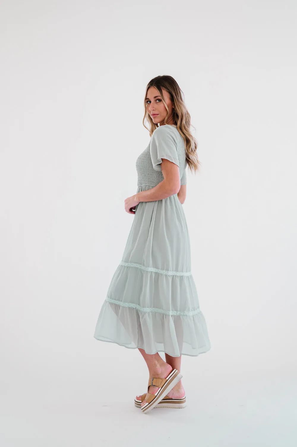 Kanyan Green Midi Dress