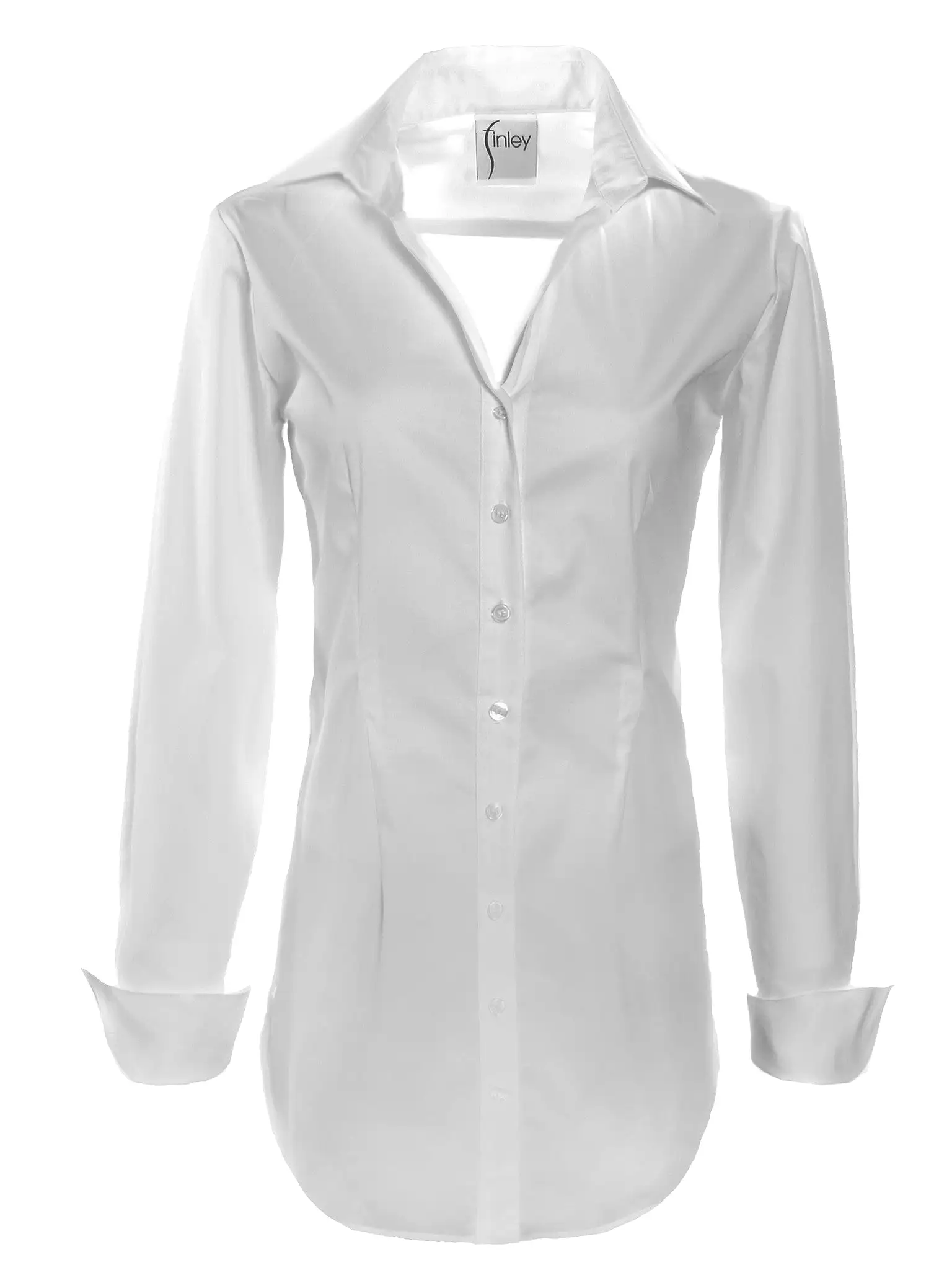 Kaylynn Solid White Tunic Blouse