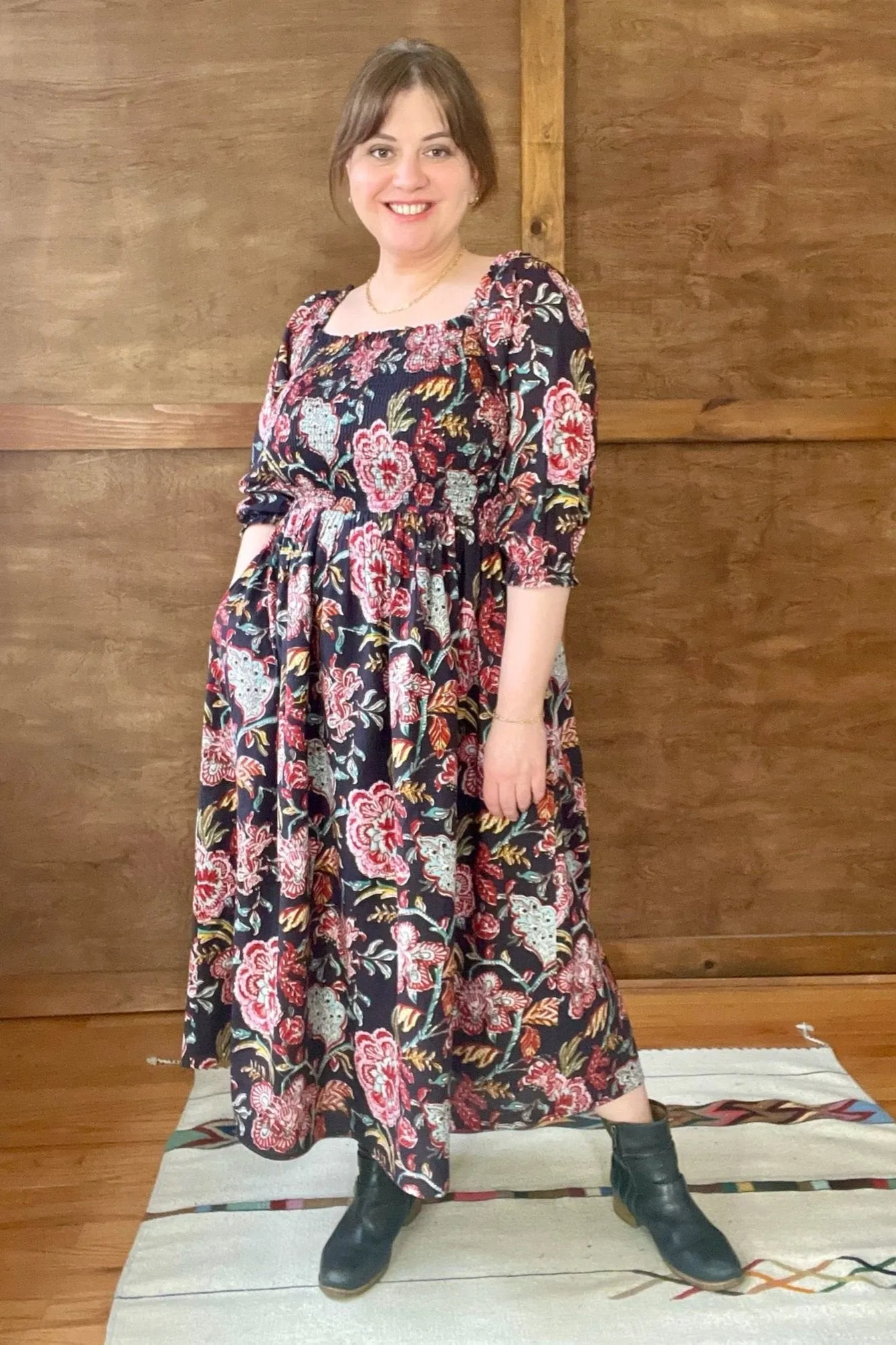 Lauren Smocked Midi Dress