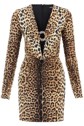 Leopard Jersey Mini Dress