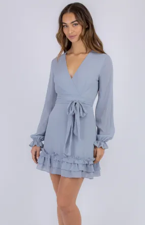 Long Sleeve Dress with Frill Detailed Hem (SDR793B)