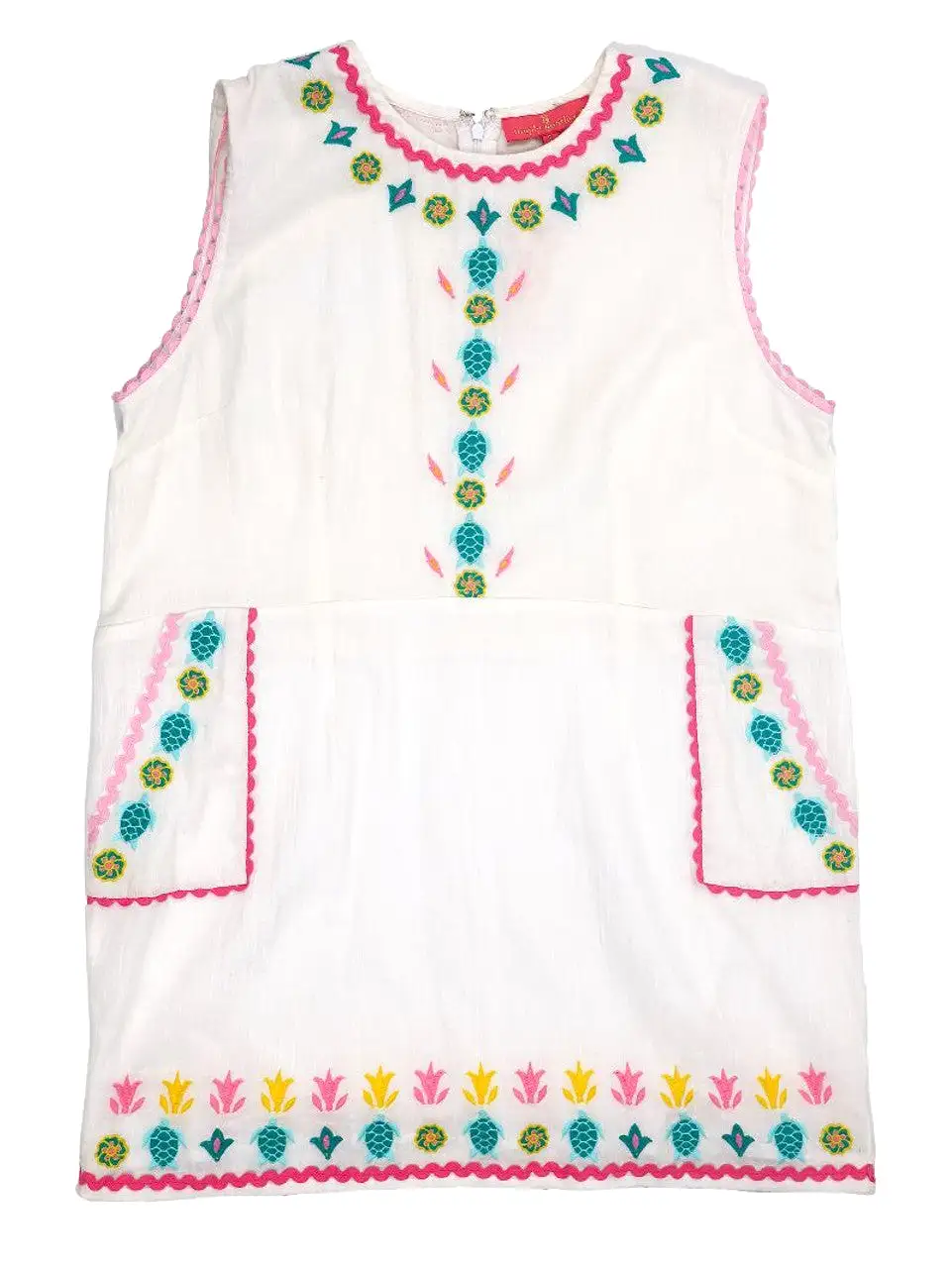 Mara Embroidered Dress in White