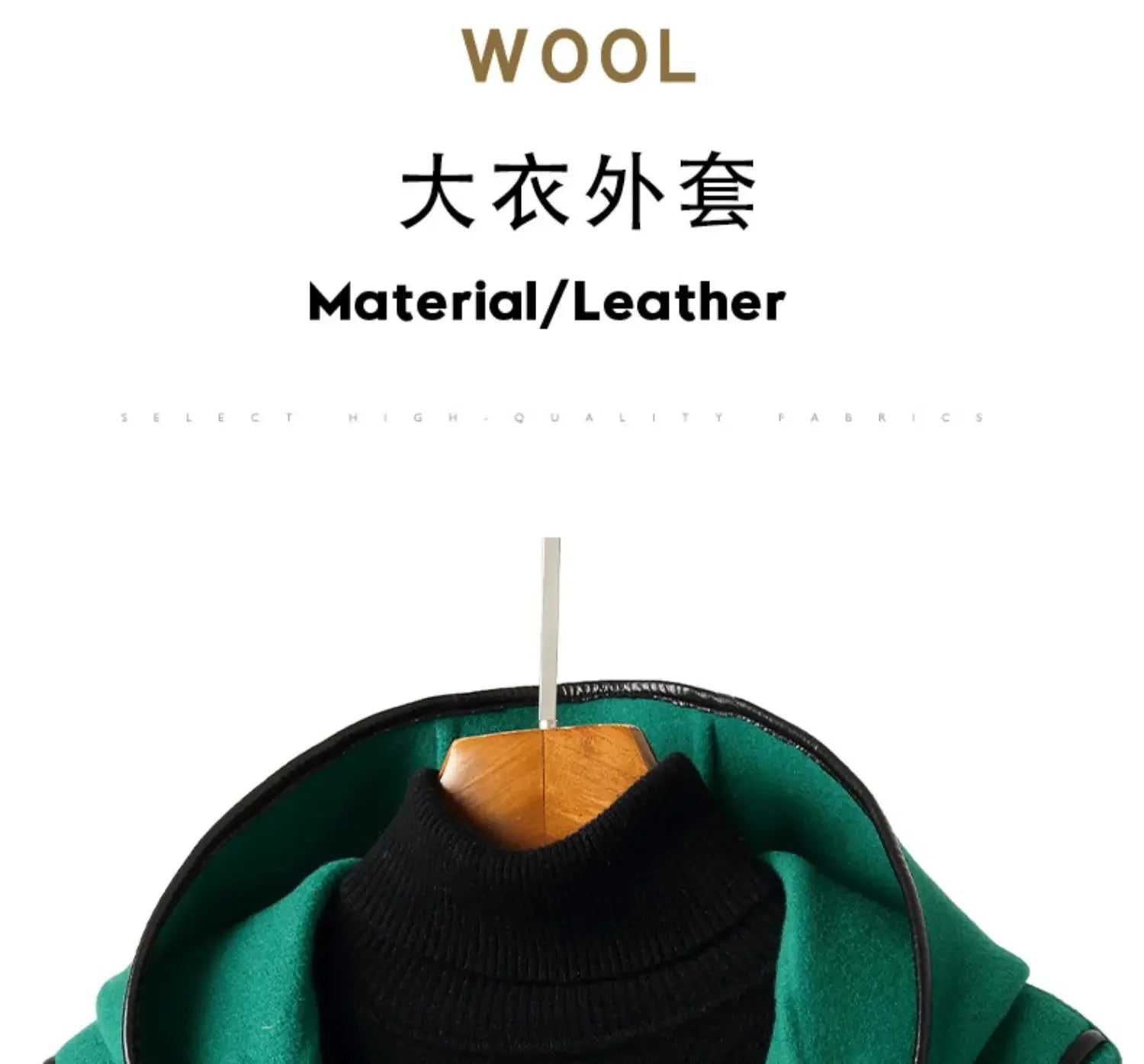 Men's Casual Double-sided Wool Cowl Button Hooded Trench Coat