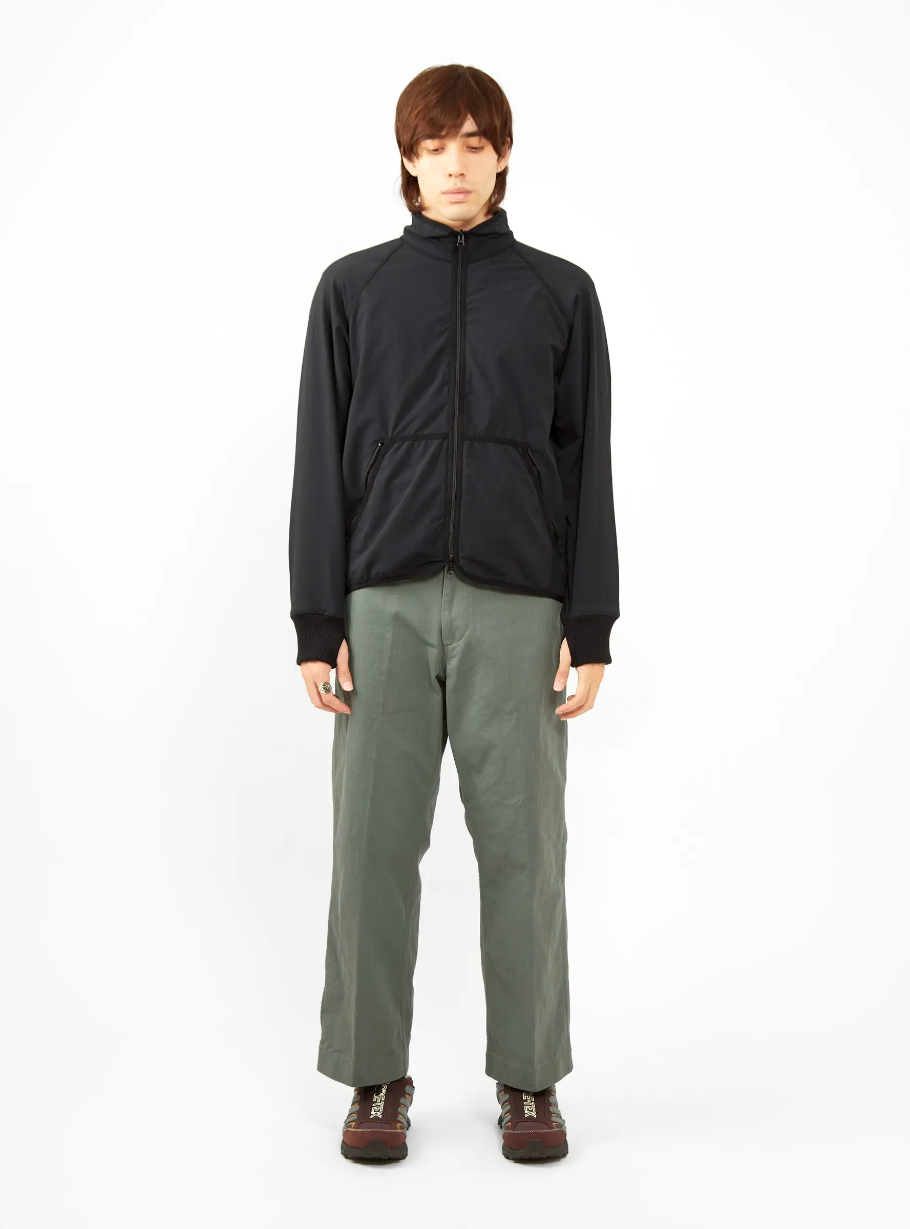 MIL Fleece-Backed Jersey Liner Jacket Black