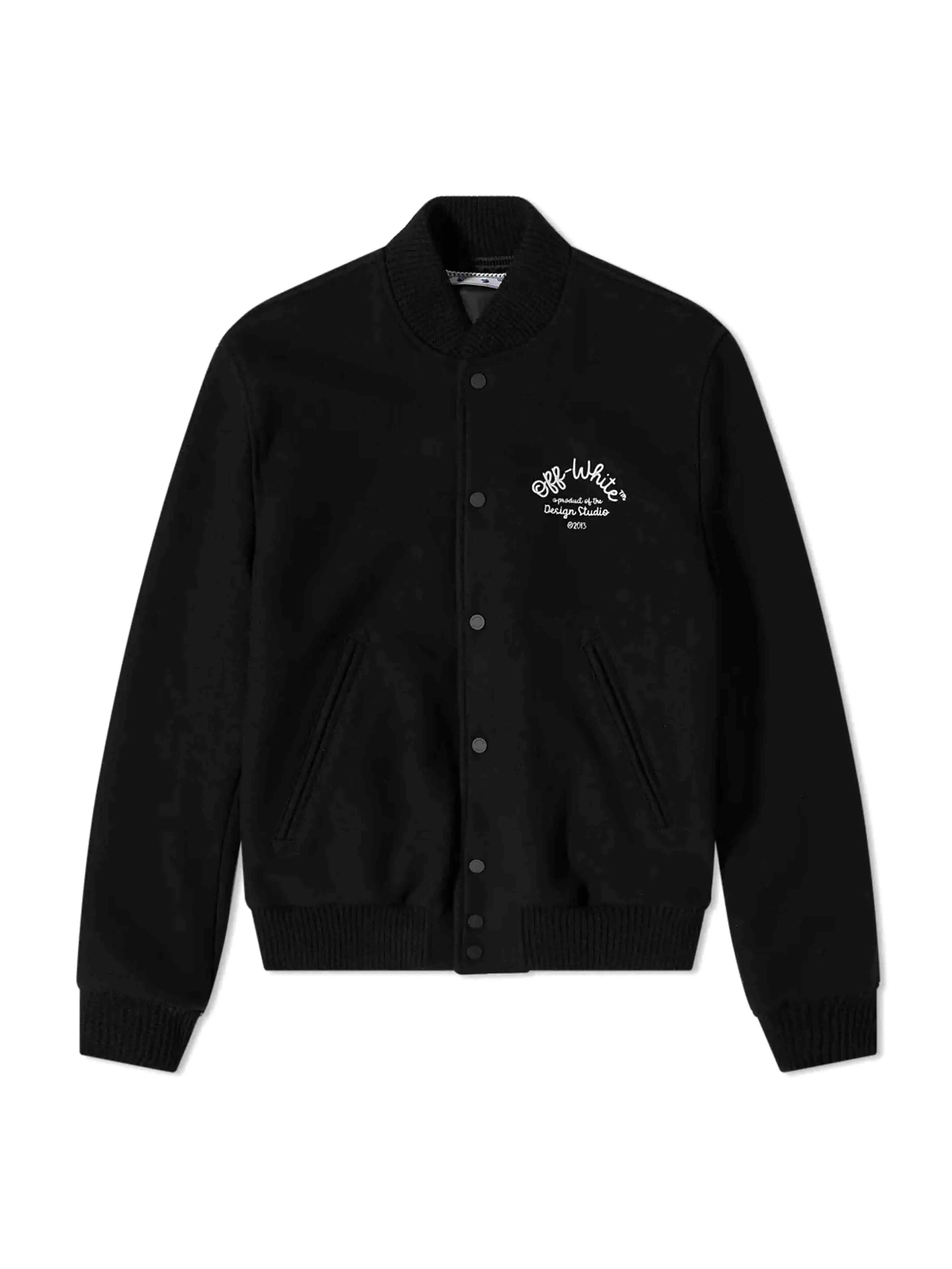 OFF-WHITE Arrow Varsity Jacket Black M