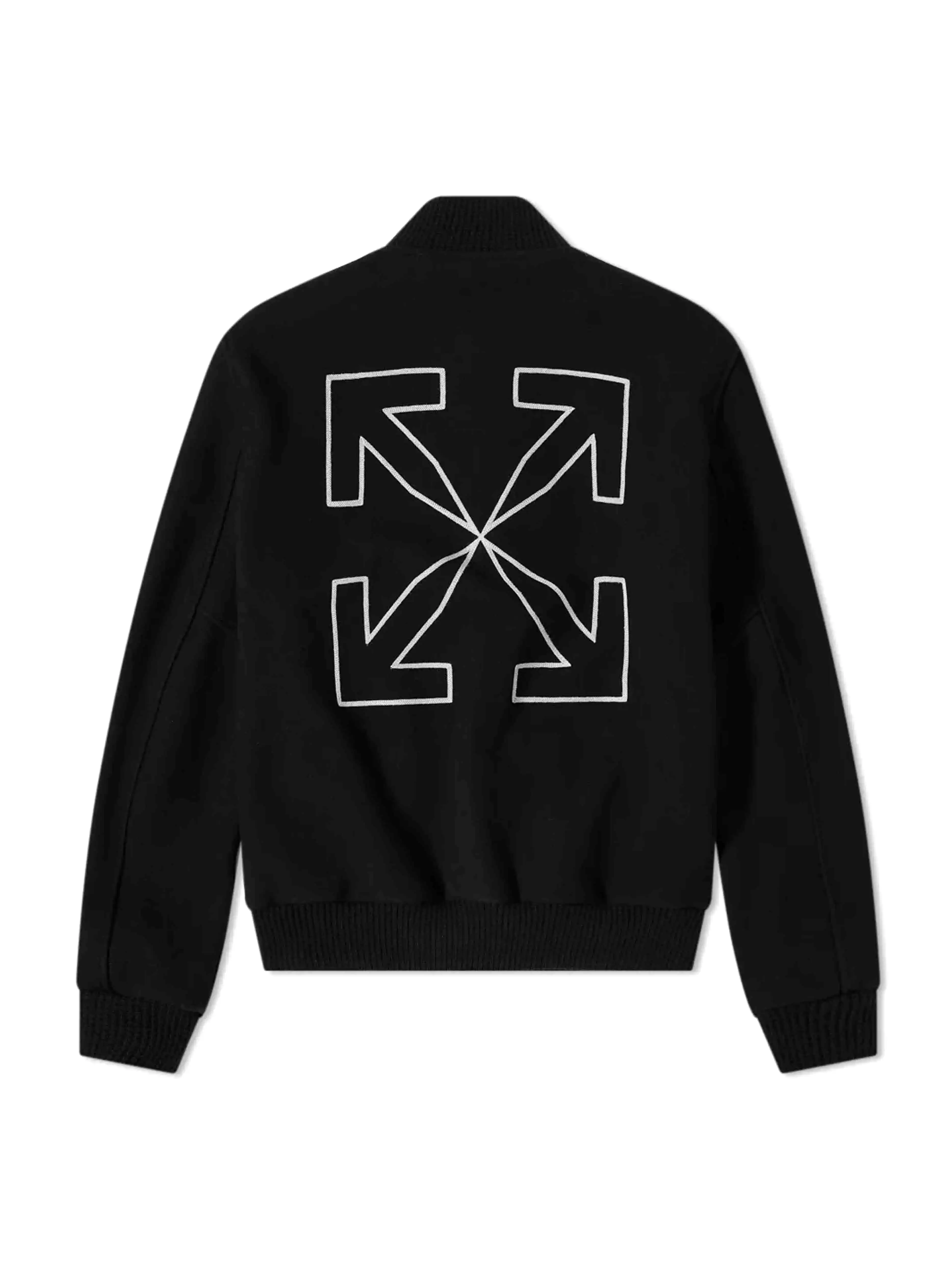 OFF-WHITE Arrow Varsity Jacket Black M