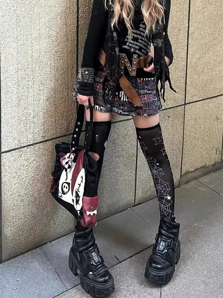 Platform Ankle Boots Dark Punk Style Gothic Shoes