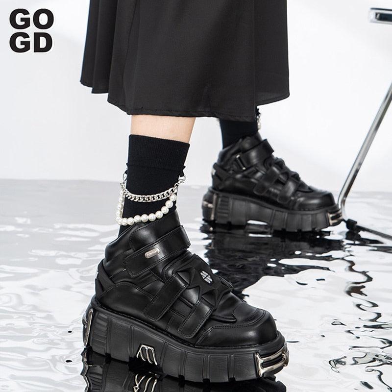 Platform Ankle Boots Dark Punk Style Gothic Shoes