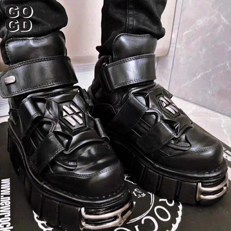 Platform Ankle Boots Dark Punk Style Gothic Shoes