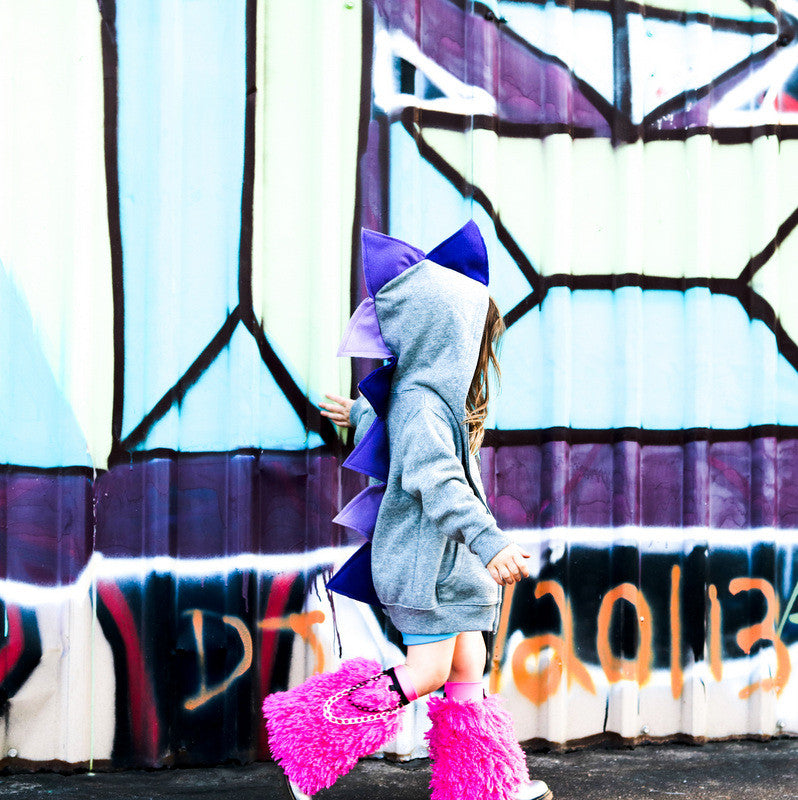 Purple Ombre Dino Hoodie | Ultra Violet