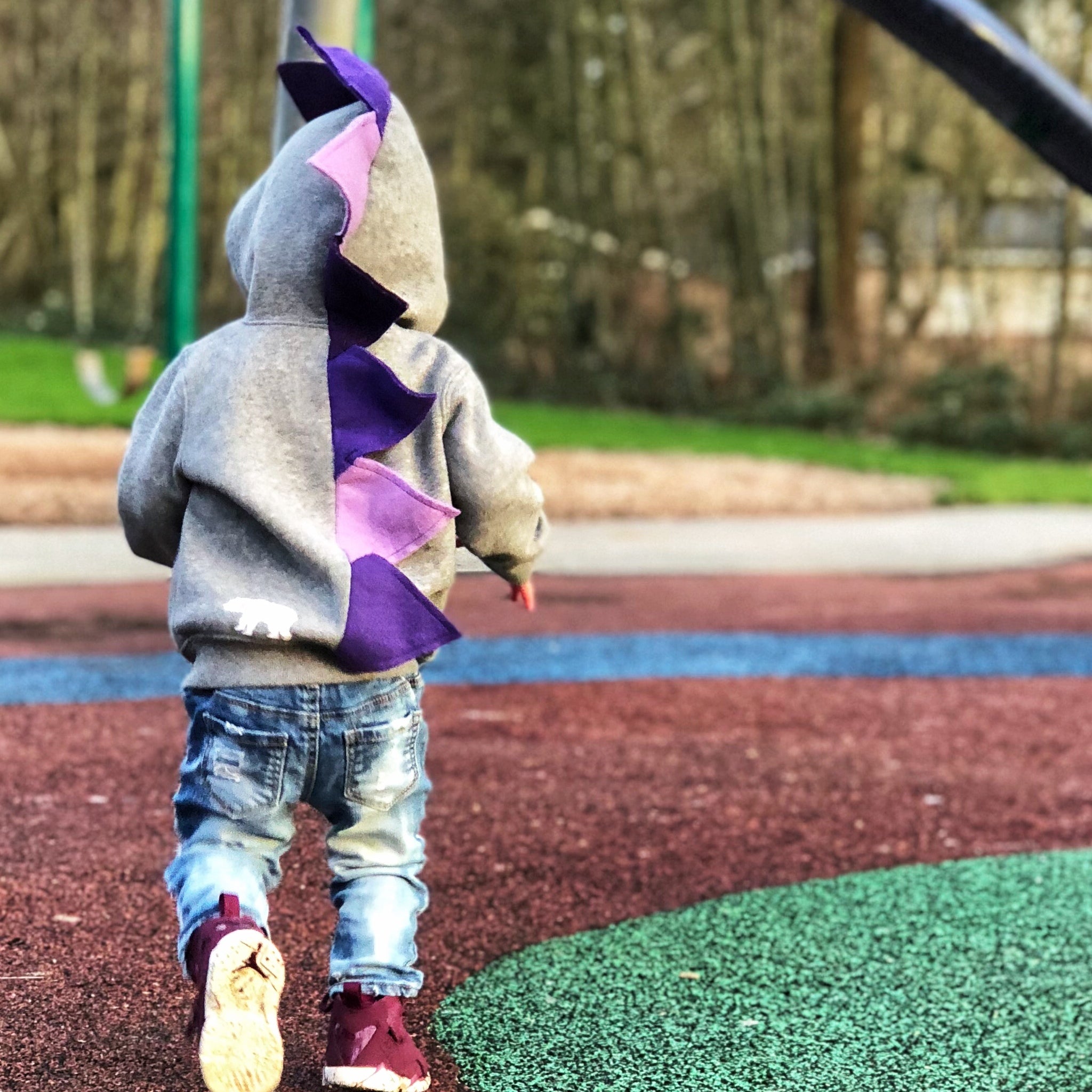 Purple Ombre Dino Hoodie | Ultra Violet