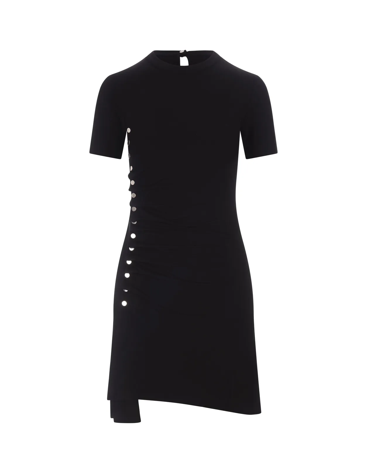 RABANNE Black Mini Dress With Draping